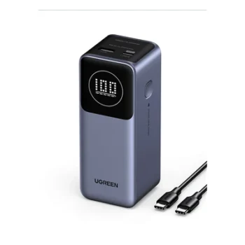 Power Bank / 12000 mAh / 100 W Max / 2 Salidas / USB-C PD 3.0 / USB-A QC 3.0 / Pantalla Inteligente