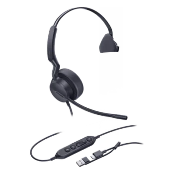 Auricular USB Profesional / Mono / Cancelación de Ruido IA / Altavoz 35 mm / Certificado Microsoft Teams / USB-C/A