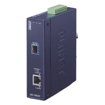 Convertidor de Medios Industrial / 10G/5G/2.5G/1G/100M / SFP+ 10GBASE-X / IP30 / -40°C a 75°C / Alimentación Redundante DC