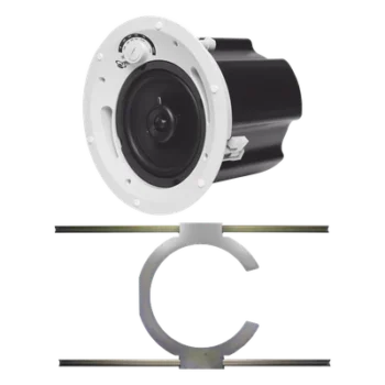 Bocina de Techo / 6.5' / 70V/100V o 8 Ohms / 60W / 88 dB / Rejilla Fantasma Sin Marco / Soporte Acero para Techos Suspendidos
