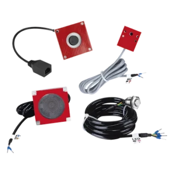 Kit de Accesorios para Intercomunicación / Cámara IP 720p HD / Micrófono Resistente al Agua / Parlante 5W / 8Ω / Botón de Llamada / Plug and Play