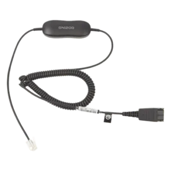 Cable QD a RJ-9 / Conexión Universal Auricular-Teléfono / 8 Posiciones de Ajuste / Diseño Enroscado Profesional