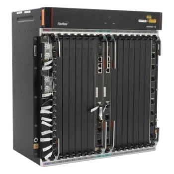 OLT Carrier Class Modular / 14 Ranuras de Servicio / 240 Puertos GPON / Switching 6.8 Tbps / Fuente Redundante -48Vdc / 11 UR