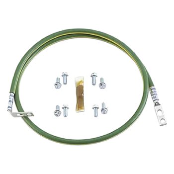 Jumper de Aterrizaje / 10 AWG (6 mm²) / 61 cm (2 ft) / Terminal 45° y Recta / 30A / Cobre Desnudo