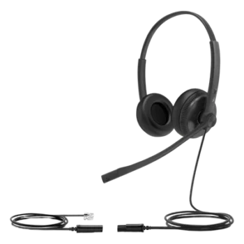 Diadema Alámbrica / Audio HD / Cancelación de Ruido Pasiva / Conexión QD a RJ9 / Almohadillas de Cuero / Brazo Flexible 330°