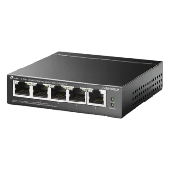 Switch Escritorio No Administrable / 5 Puertos Gigabit / 4 Puertos PoE 802.3af/at / 40 W / Sin Ventilador / 3.9 x 3.9 x 1.0 pulgadas