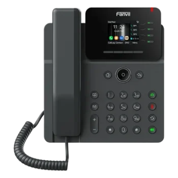 Teléfono IP Empresarial / 4 Líneas SIP / Pantalla Color 2.4" / Puertos Gigabit / PoE / Conferencia 6 Vías
