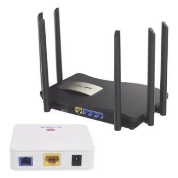 Kit ONU Bridge Dual GPON/EPON / Router Mesh Wi-Fi 5 / 1267 Mbps / 6 Antenas 6 dBi / IP41
