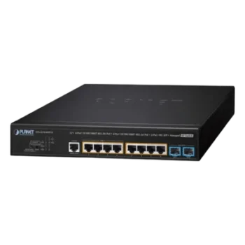 Switch Administrable L2+ AV / 4 Puertos PoE++ 95W + 4 Puertos PoE+ 32W + 2 SFP+ 10G / Presupuesto PoE 240W / Fanless / Dante y NDI