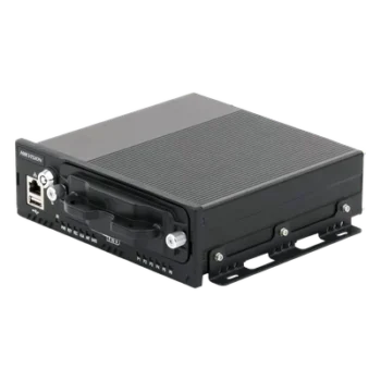 NVR Móvil Vehicular / 8 Canales / 4 PoE + 4 IP vía Switch / 2 Megapixel / H.265 / GPS + Sensor G / 2 Bahías HDD / Aluminio Industrial / 9-36 VCC