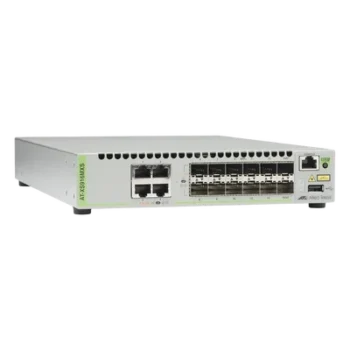 Switch Capa 3 Stackeable / 12 Puertos SFP/SFP+ 10G / 4 Puertos RJ-45 100/1000/10G / 238 Mpps / AlliedWare Plus