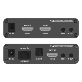 Extensor HDMI / 4K @ 60 Hz / Sin Compresión / Cero Latencia / Alcance 700 m (2296.6 ft) / Cascada 10 Receptores / IR Bidireccional / ARC / S/PDIF