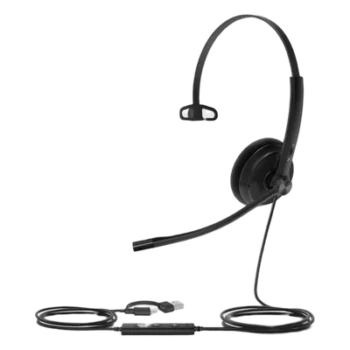 Auricular USB Mono / Cancelación de Ruido Pasiva / USB-A / Control de Llamada / Windows Mac Linux / Indicador de Ocupado