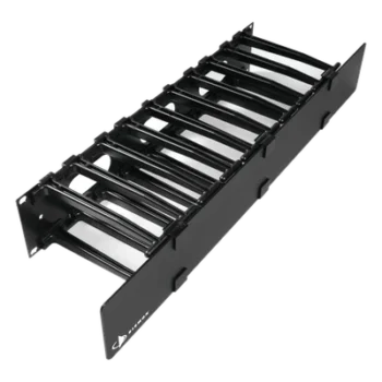 Organizador de Cable Horizontal / Rack 19in / 2UR / 6in (0.5ft) de profundidad / Policarbonato