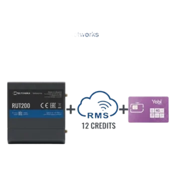 Router Industrial 4G LTE / Cat 4 150 Mbps / Wi-Fi 2.4 GHz / Operación -40°C a 75°C / Gestión RMS / Kit IoT con Datos Anuales