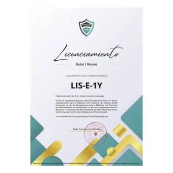 Licencia Anual / 5 Funciones Avanzadas / Firewall Z5100 / Antivirus / Ciberamenazas / IPS / Reconocimiento Apps y URL