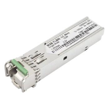 Transceptor SFP Industrial / 1000BASE-BX / WDM 80 km / TX 1550 nm / RX 1490 nm / LC/UPC Simplex / -40~85 °C