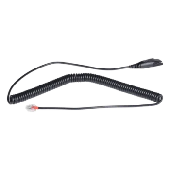 Cable QD a RJ9 / Audio HD / Conexión Diademas a Teléfonos de Escritorio / Anti-enredos / Uso Intensivo