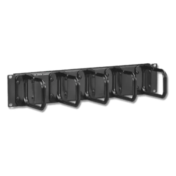 Organizador de Cable Horizontal / 2U / 5 Soportes / Montaje Aéreo / 19"