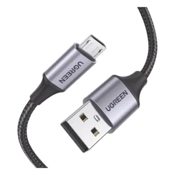 Cable USB-A a Micro USB / 1 Metro (3.28 Pies) / Carga Rápida 18W / QC 3.0/2.0 / Transferencia 480 Mbps / Nylon Trenzado / Aluminio