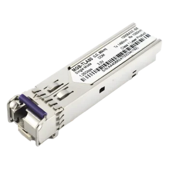 Transceptor SFP Industrial / 1000BASE-BX / Monomodo 80 km (49.7 mi) / LC Simplex / DDM / Temperatura Amplia -40~85 °C