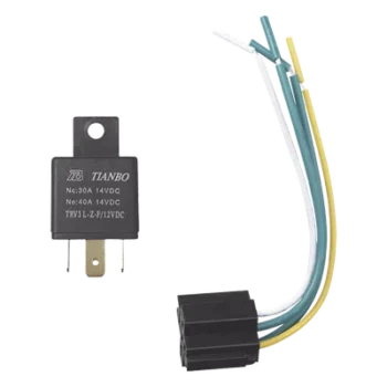 Relé automotriz / 5 pines / 12 VDC / Con base de montaje