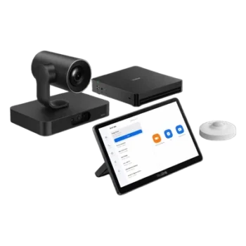 Sistema de Videoconferencia / Zoom Rooms / Cámara Dual 4K / 4 Lentes / Zoom Óptico 20x / Panel Táctil 11.6" / Procesador Intel Ultra5 con NPU / IA Avanzada