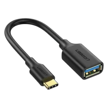 Adaptador OTG USB-C a USB-A / USB 3.0 5 Gbps / Cable 15 cm / Conectores Chapados en Oro / Triple Blindaje