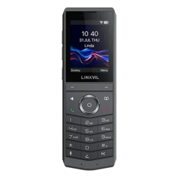 Teléfono IP Wi-Fi Portátil / Pantalla Color 2.4" 240x320 / Wi-Fi 6 Dual-Banda / Bluetooth 5.0 / Batería 3000mAh 13h Talk / Video H.264 4CIF / Resistencia Caídas 1.8 m (5.9 ft) / Conferencia 6 Vías / USB Type-C