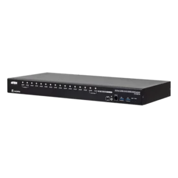 Switch KVM / 16 Puertos HDMI / 4K UHD 60Hz / USB 3.0 / Conexión en Cascada / Rack 1U