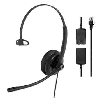 Diadema Monoaural / Audio HD Banda Ancha / Cancelación de Ruido / Conexión QD a RJ9 / ActiveProtection / Brazo Flexible 330°