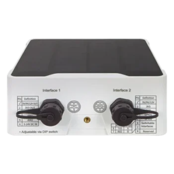 Controlador de nodo LoRaWAN / IP67 / LoRaWAN Clase A y C / GPIO, AI, RS232, RS485 / Alcance 11 km / 36,000 ft / Celda solar y batería integrada / NFC y USB