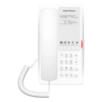 Teléfono IP Hotelero / Wi-Fi 6 Dual-Band / 2 Líneas SIP / 5 Teclas Programables / Puerto USB-A / PoE 802.3af / Audio HD