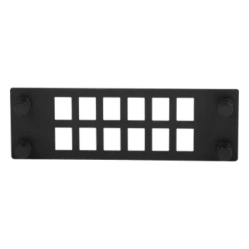 Placa para Adaptadores de Fibra Óptica / 12 Posiciones / Compatible con Gabinetes FPONE3 y FPONE4 / 4.53' x 41.6' x 5.12'