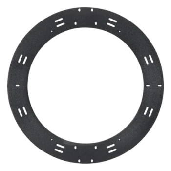 Raqueta de Gestión de Holgura / 24 in (60.96 cm) Diámetro / Montaje Pared o Rack / Acero / Negro