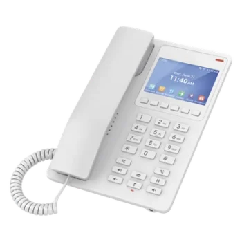 Teléfono IP Hotelero / WiFi 6 Dual-Band / 2 Líneas SIP / Pantalla LCD Color / Opus HD / USB-C / GDMS Cloud