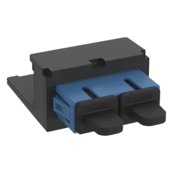 Módulo Acoplador / SC Duplex / Fibra Monomodo OS1/OS2 / Mini-Com / Cerámica Zirconia / 2 Espacios Modulares