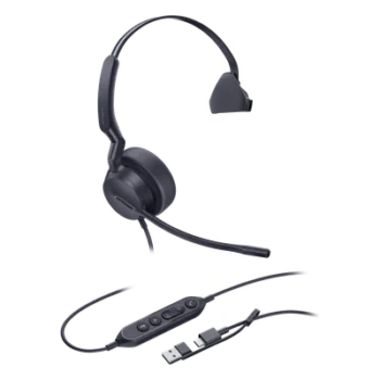 Headset USB Mono / Cancelación de Ruido AI / Altavoz 35 mm / USB-C/A / Indicador de Ocupado / 20 Hz - 20 kHz