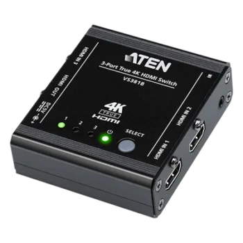 Conmutador HDMI / 3 Entradas 1 Salida / 4K@60Hz 4:4:4 / 18 Gbps / HDR10 Dolby Vision / HDCP 2.2