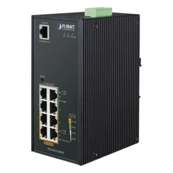 Switch Industrial Administrable / 4 Puertos PoE Gigabit / 4 Puertos SFP / 48-65VDC / Automatización y Seguridad