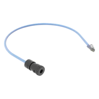 Cable de Conexión Jack a Plug RJ45 / Cat 6A / CMP Plenum / 0.5 m (1.64 ft) / Azul