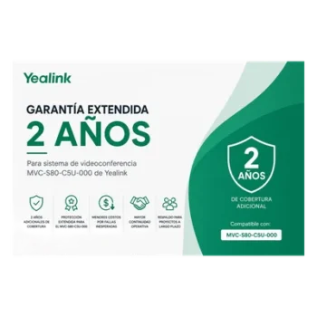 Garantia Extendida de 2 Años para Sistemas de Videoconferencia MVC-S80-C5U-000 de Yealink