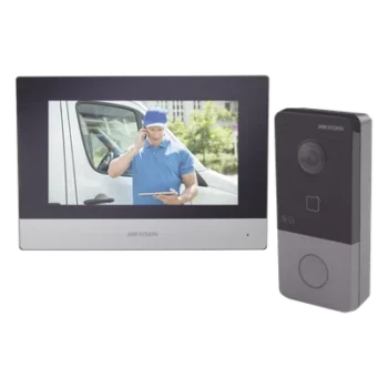 Kit de Videoportero IP / PoE / 1080p / Monitor Táctil 7" / IR 3 m (9.8 ft) / Lector MIFARE / IP65 / 1 Departamento