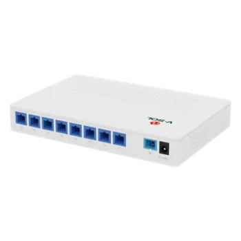 Splitter Activo 1x8 para Alimentación de 8 Dispositivos POF, puertos SC/UPC