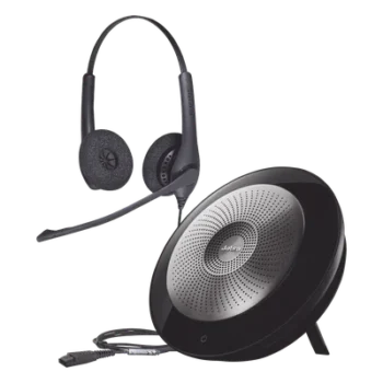 Kit de Auriculares y Altavoz / Cancelación de Ruido / Conexión 3.5mm / Push-to-Talk / Brazo 270°