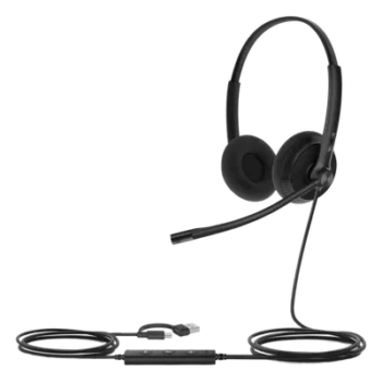 Diadema Alambrica / Dual / USB-C/A / Cancelación Pasiva de Ruido / 110 g / Brazo 320°