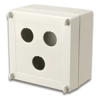 Caja de Conexión Industrial / IP66/IP67 NEMA 4X / 3 Puertos Cobre o Fibra / 129.5x129.5x81.1 mm / 5.1x5.1x3.2 in