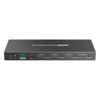 Switch Matricial HDMI / 4x4 / 4K UHD 4096x2160@60Hz / HDR10 / 18 Gbps / 600 MHz / Audio 7.1 / EDID / Downscaling Automático