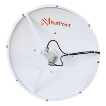 Antena parabólica blindada / 4 ft (1.2 m) / 3.3-3.9 GHz / 35 dBi / Polarización dual / N-hembra