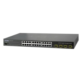 Switch Administrable L2+ / 24 Puertos Gigabit / 4 Puertos Combo SFP / Enrutamiento Estático L3 / Doble Fuente de Alimentación